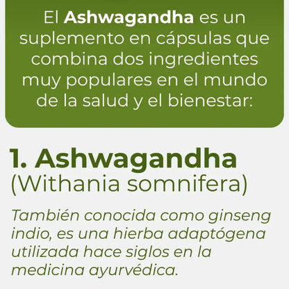 Ashwagandha + Magnesio 1000mg 60 CAPS